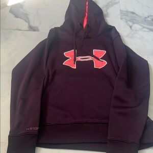 Under Armour Black Hoodie with Pink Logo
